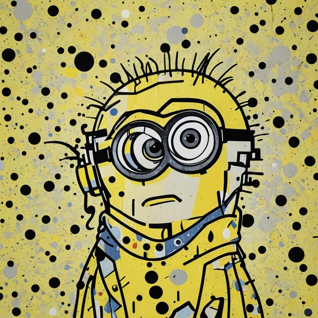 Bob the Minion in Pop Art Style