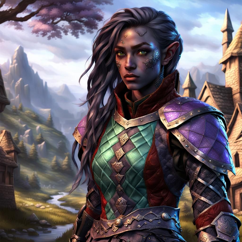 Fantasy Elf Rogue in Detailed Matte Painting Style