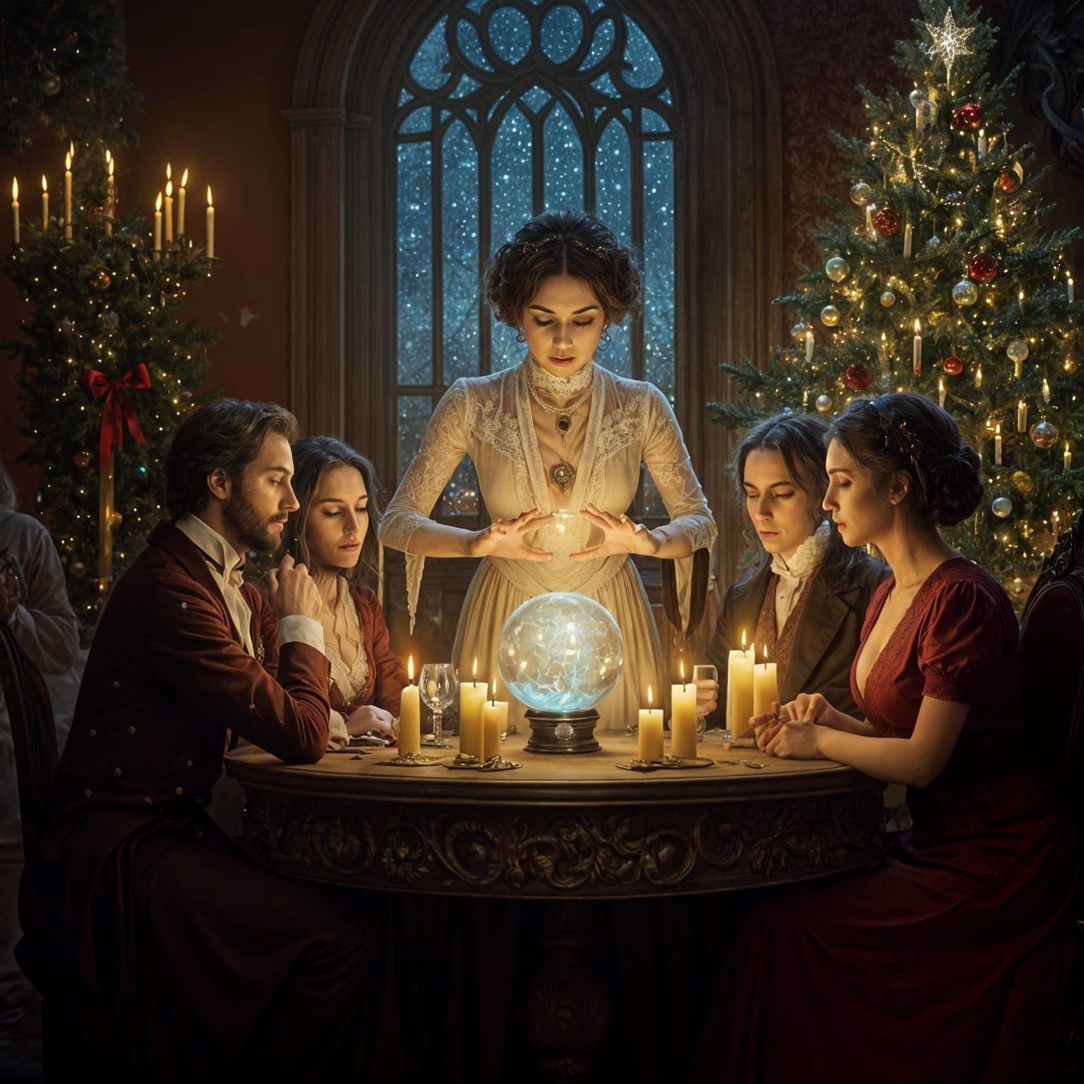 Christmas Séance in Elegant Atmosphere