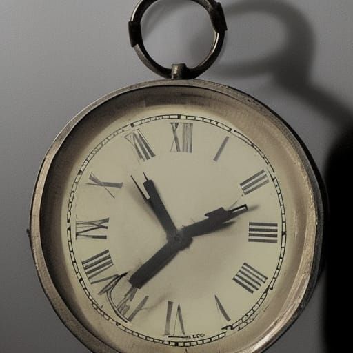 Sinister Clock in a Dark Fantasy Style