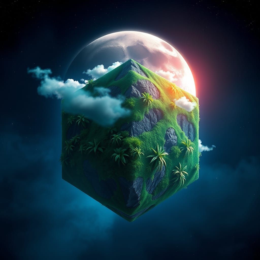 Emerald Planet in Epic, Cosmic Landscape