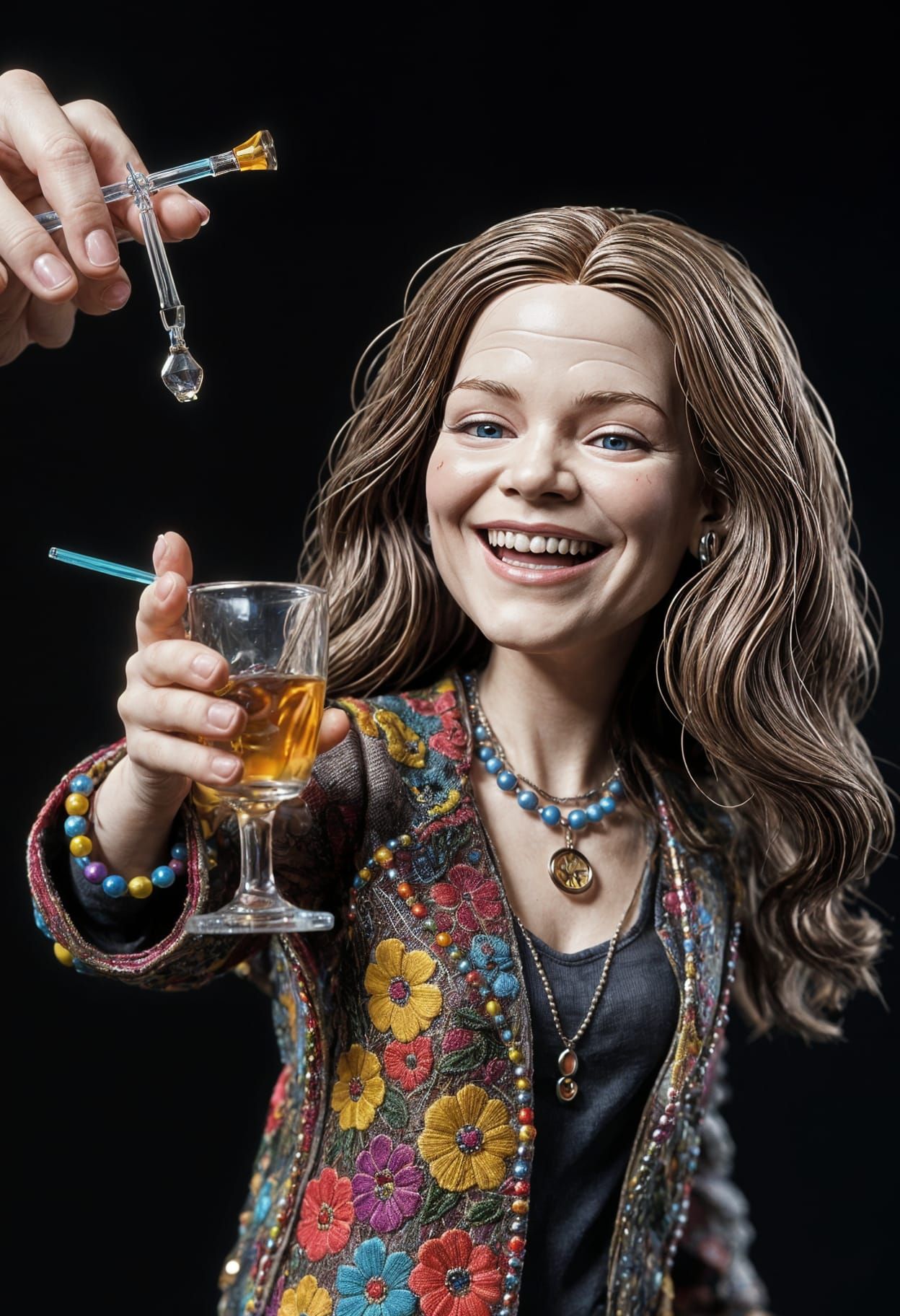 Hyperrealistic Plastic Action Figure of Janis Joplin