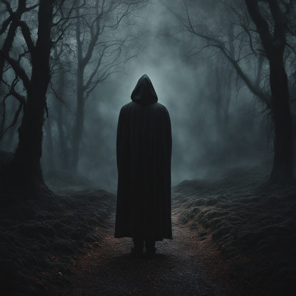 Death Stands Alone: Surreal Oil Painting