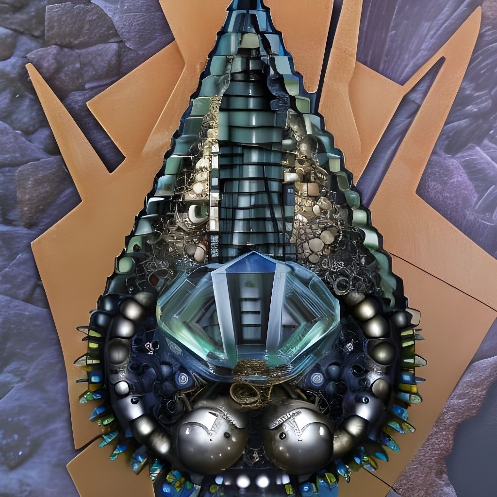Gemstone Agave in Steampunk Desert Landscape