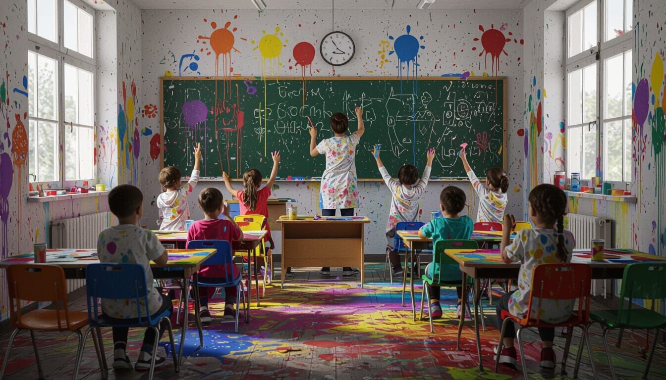 Hyper-Detailed Kindergarten Classroom in HivDReam Dev Style