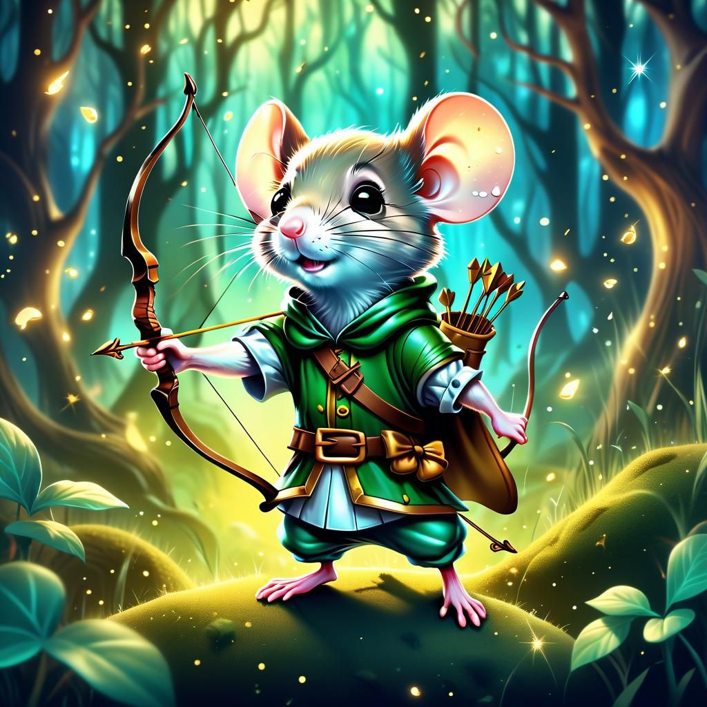 Mouse as Robin Hood in Enchanted Forest