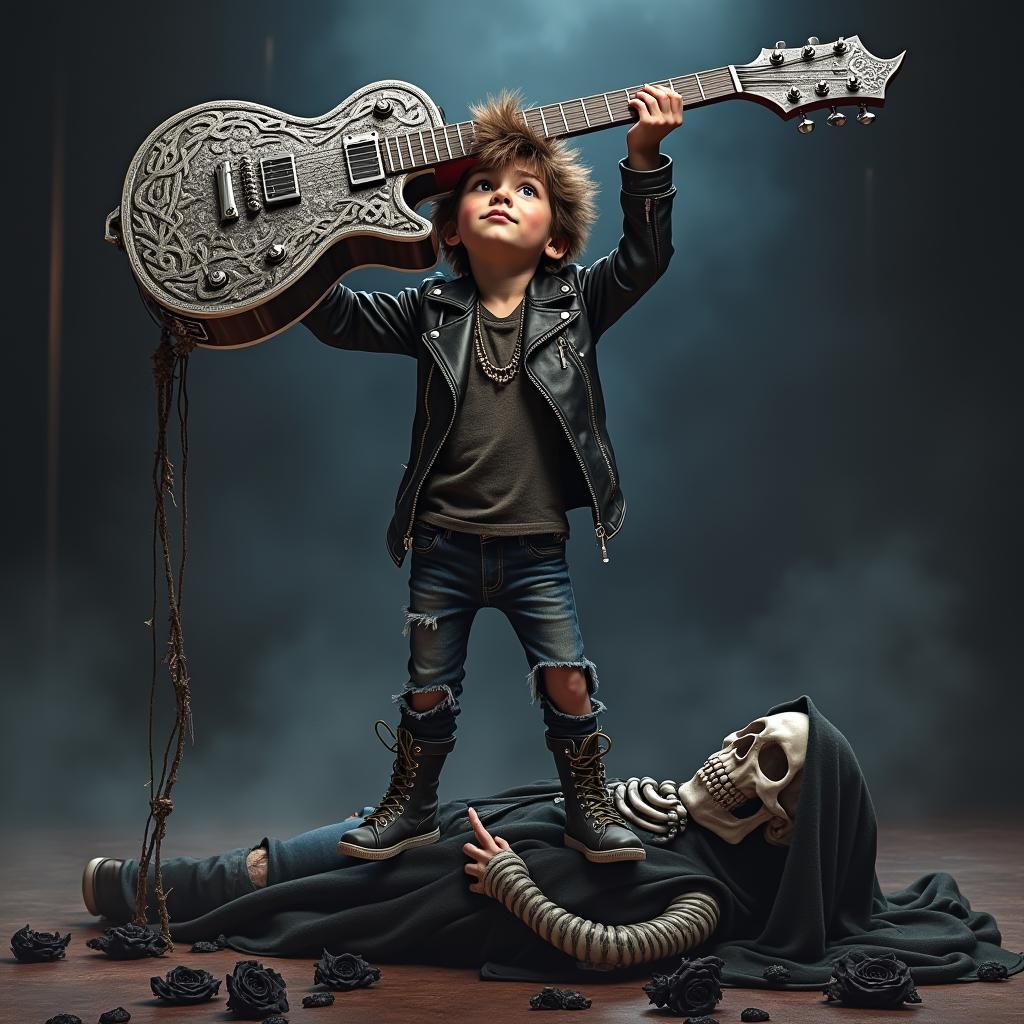 Boy Defeats Grim Reaper in Rock Concert