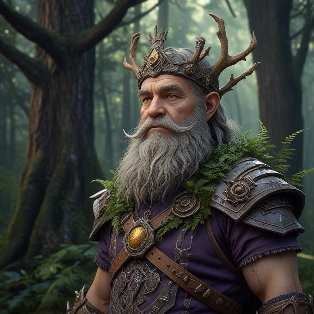 Wisdom of the Wild: A Hill Dwarf Druid in Ancient Pinewood