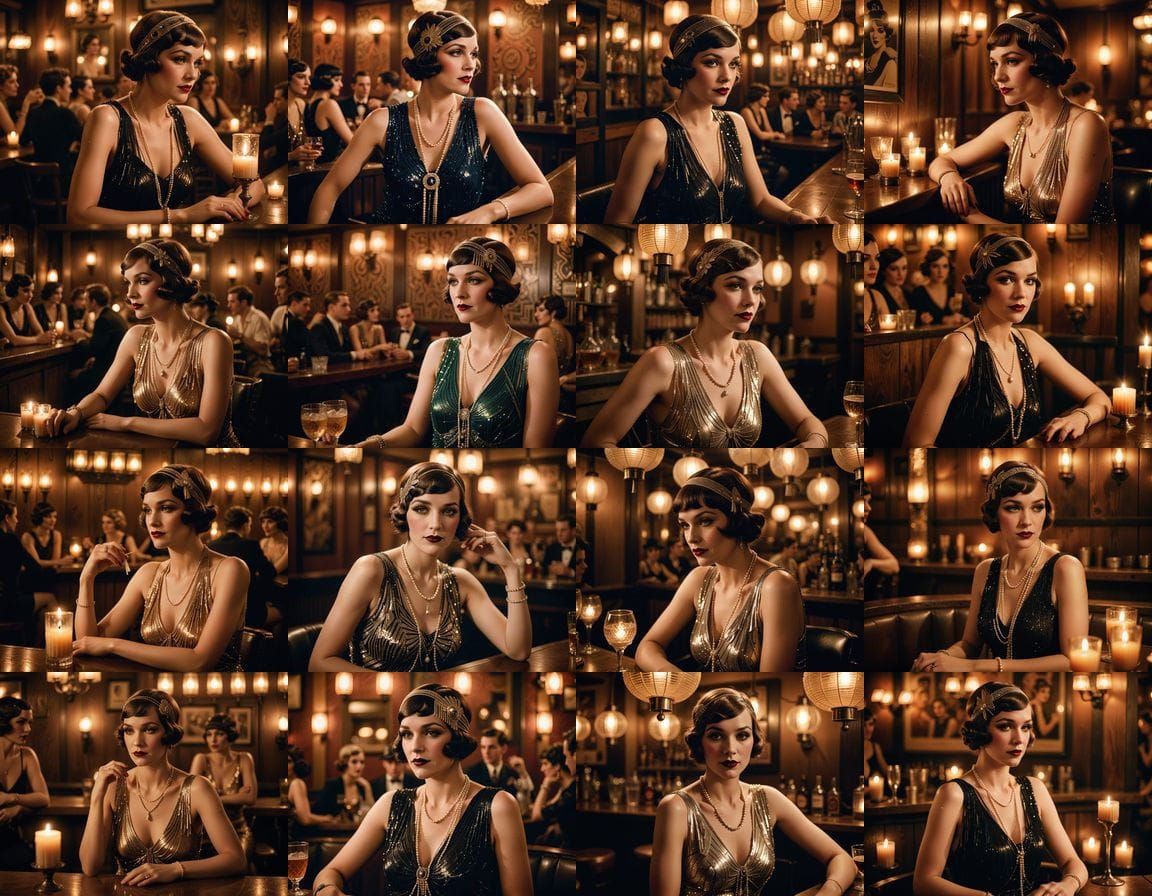 Prohibition Era Speakeasy Bar in 1920s Photography