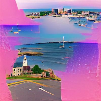 Rhode Island Coastal Scene: A Digital Illustration