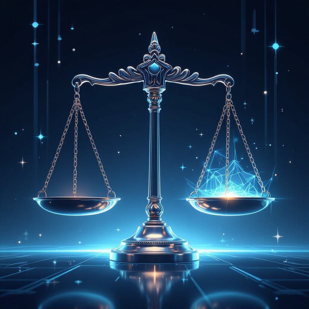 Unbalanced Metallic Scale Icon Art