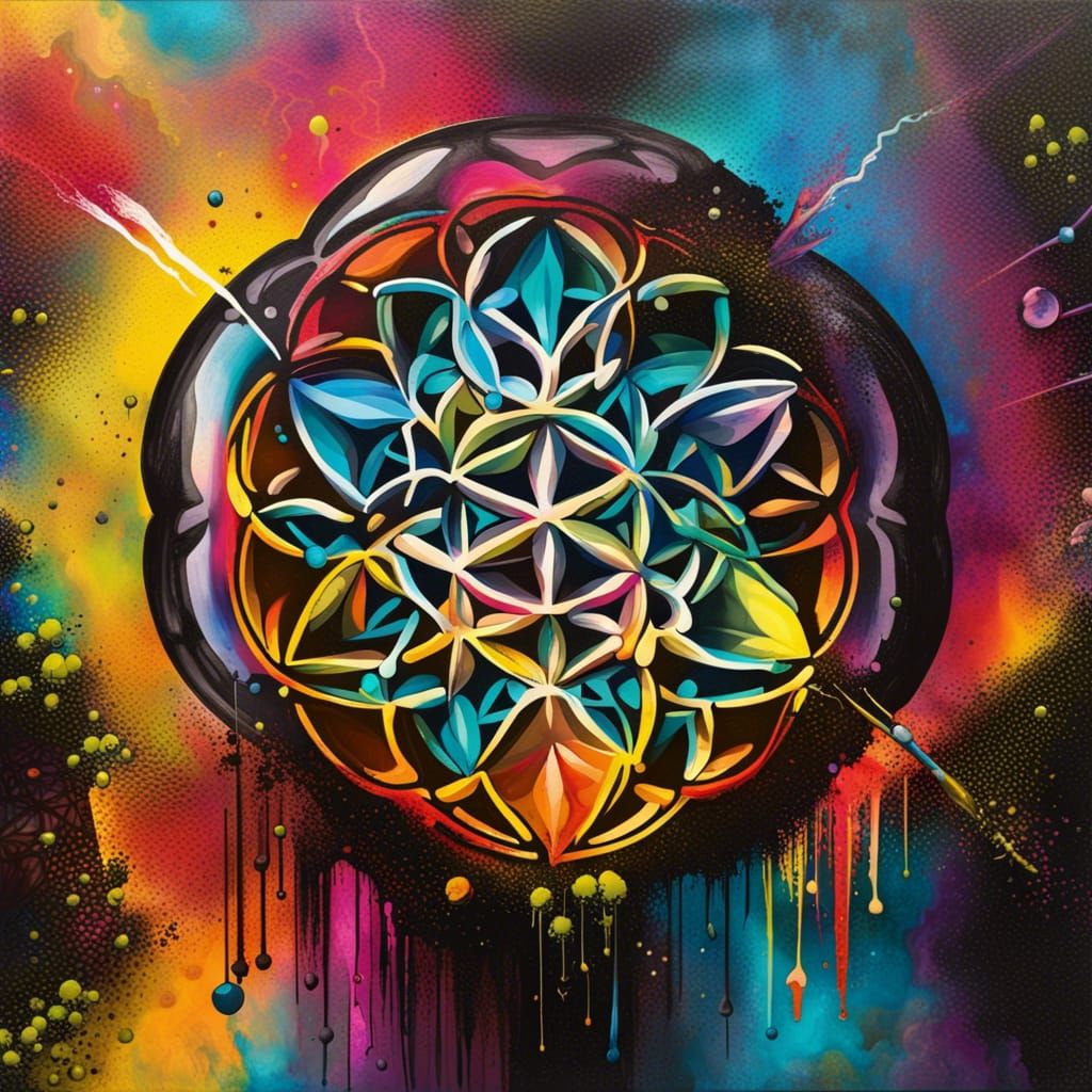 Seed of Life Sacred Geometry in Graffiti Art