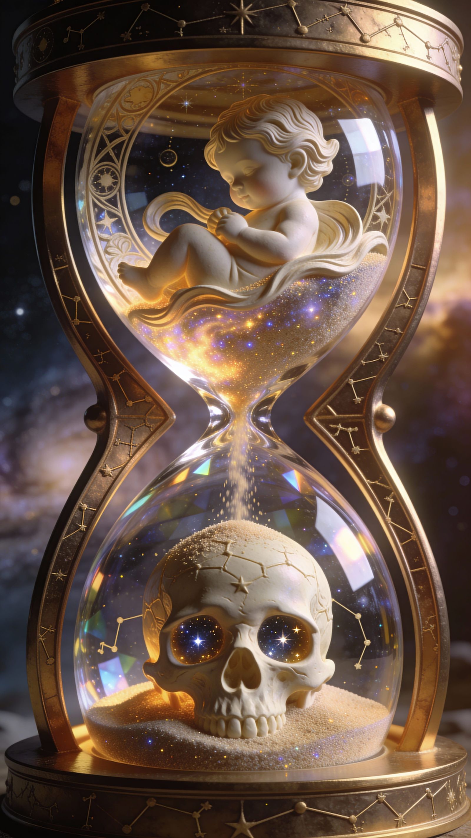 Galactic Hourglass: Life and Death Captured in CGI