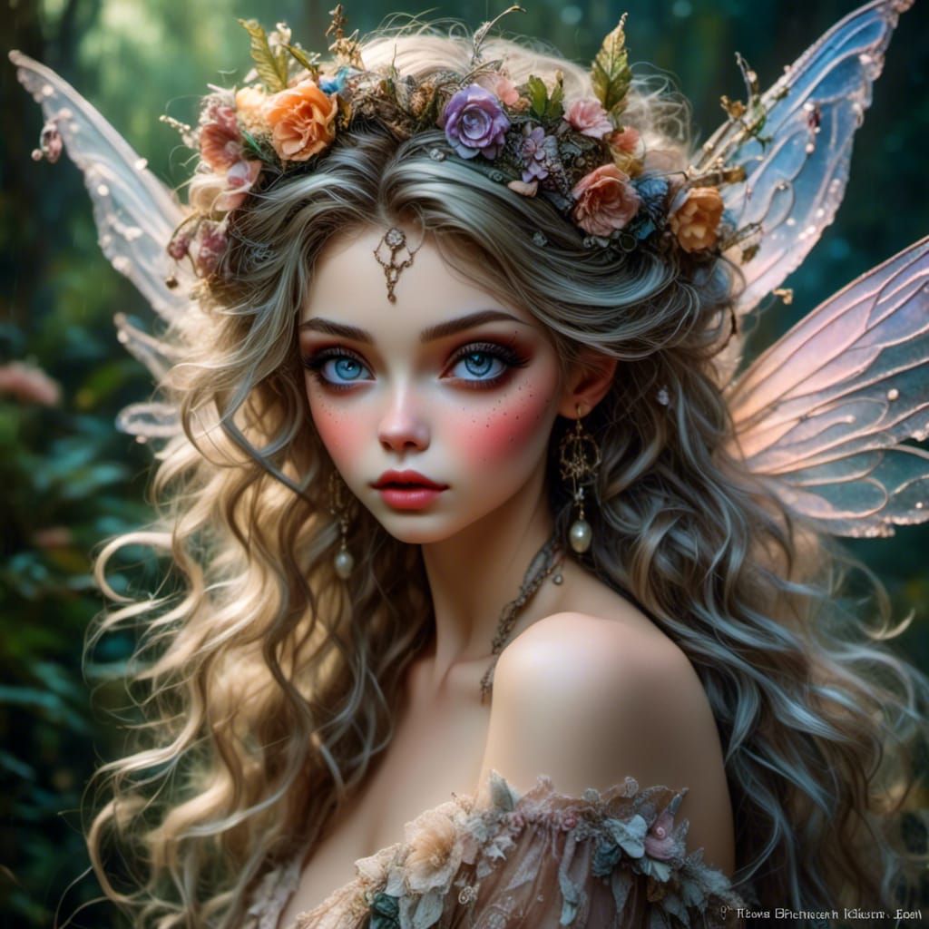 Victorian Fairy in Mystical Forest