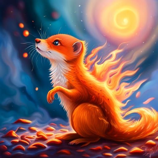Fire Weasel! DnD familiar