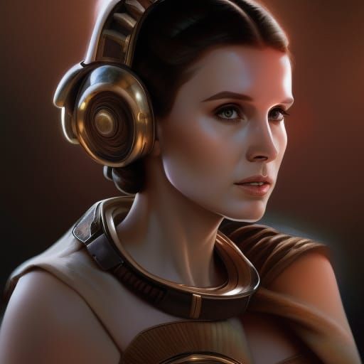 Princess Leia Portrait in Art Nouveau Style
