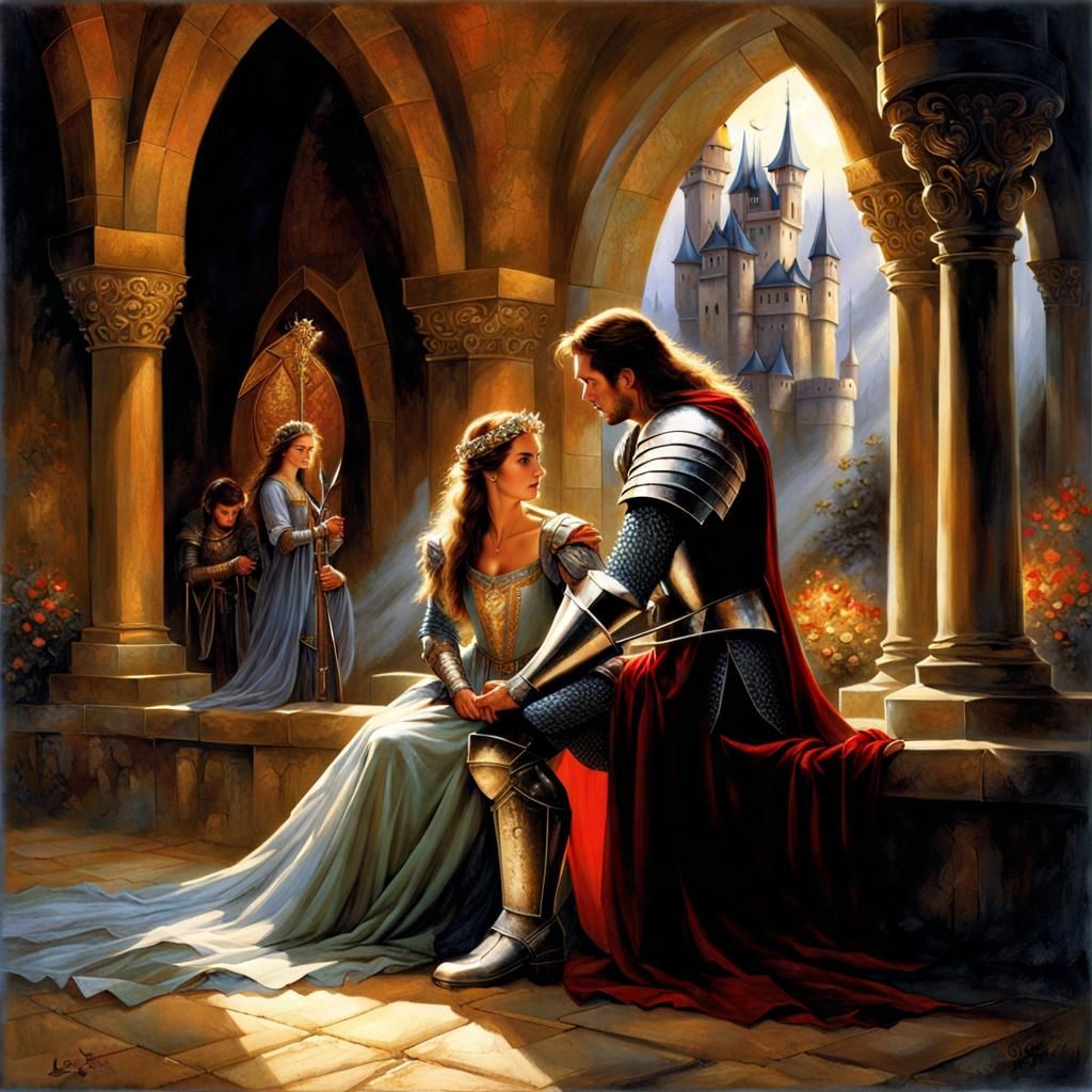 Knight's Oath: A Fantasy Scene of Allegiance