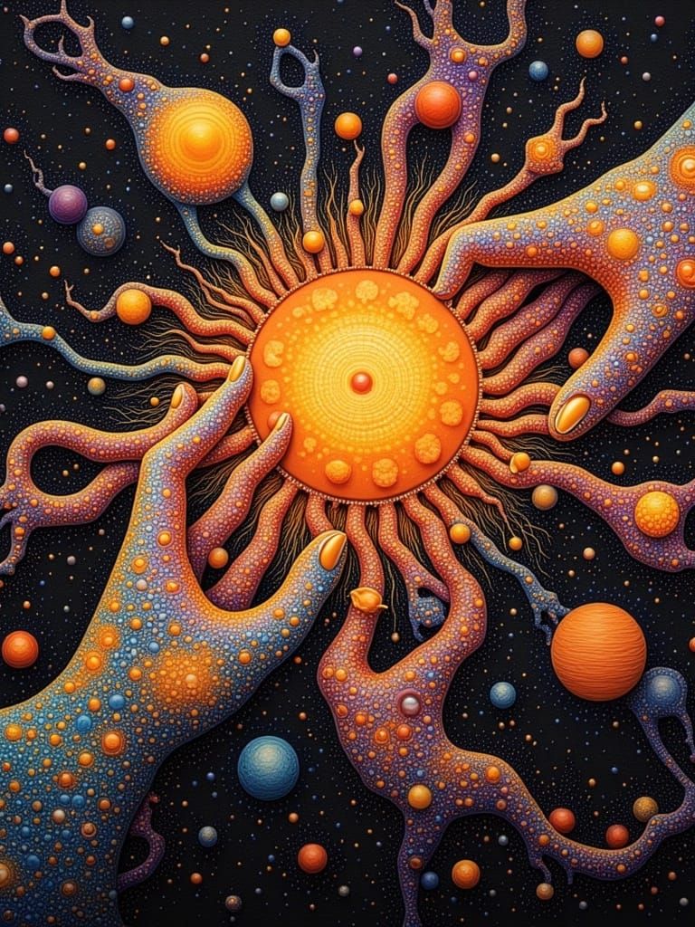 Surreal Celestial Tapestry Unfolds