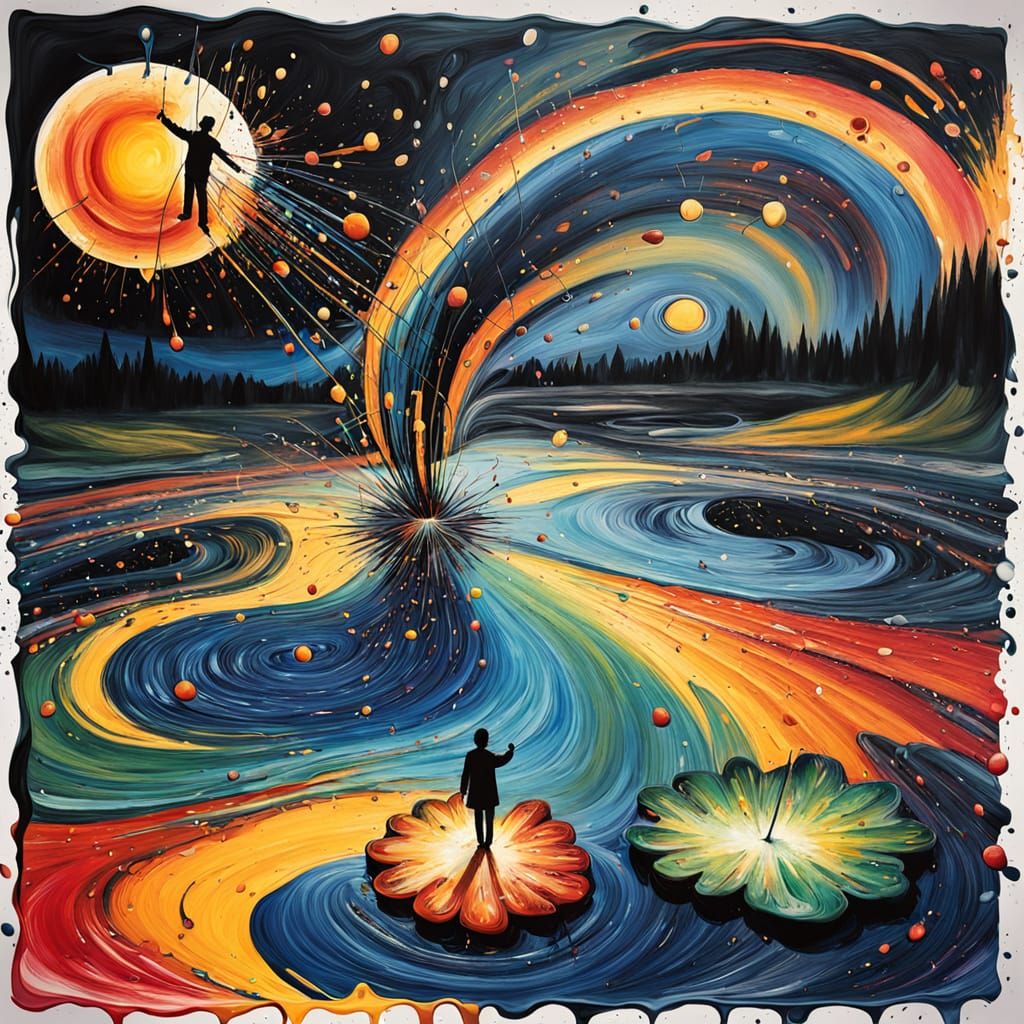 Dripping Paint Falls Like Rain in a Pollock-Esque Masterpiec...