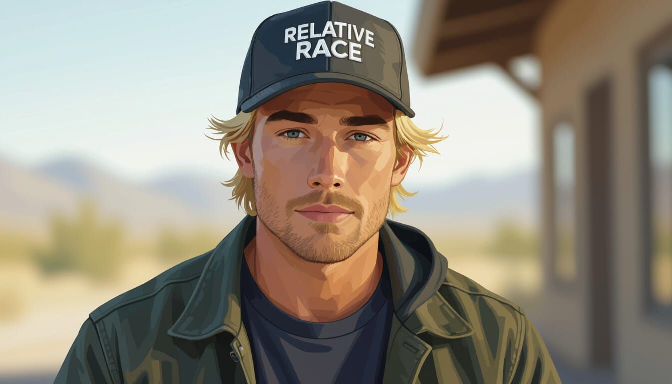Man in Relative Race Hat Digital Painting