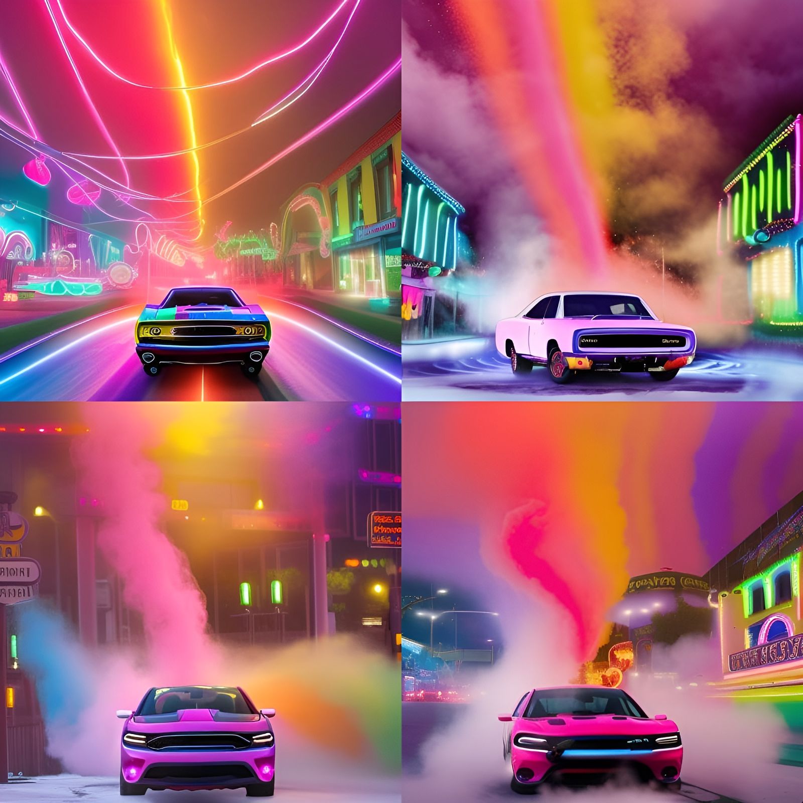 Dodge Charger Donuts in Candyland Fantasy City