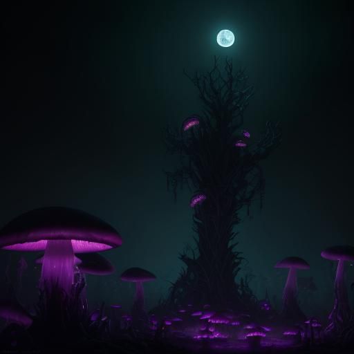 Eerie Ghost Portrait in Graveyard, Dark Fantasy Art