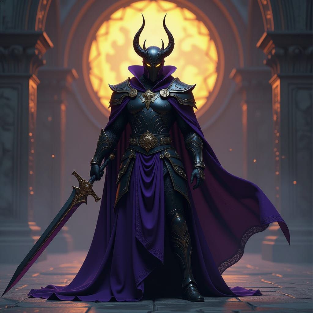 Dark Fantasy Hero in Epic 3D Game Cinematic Style