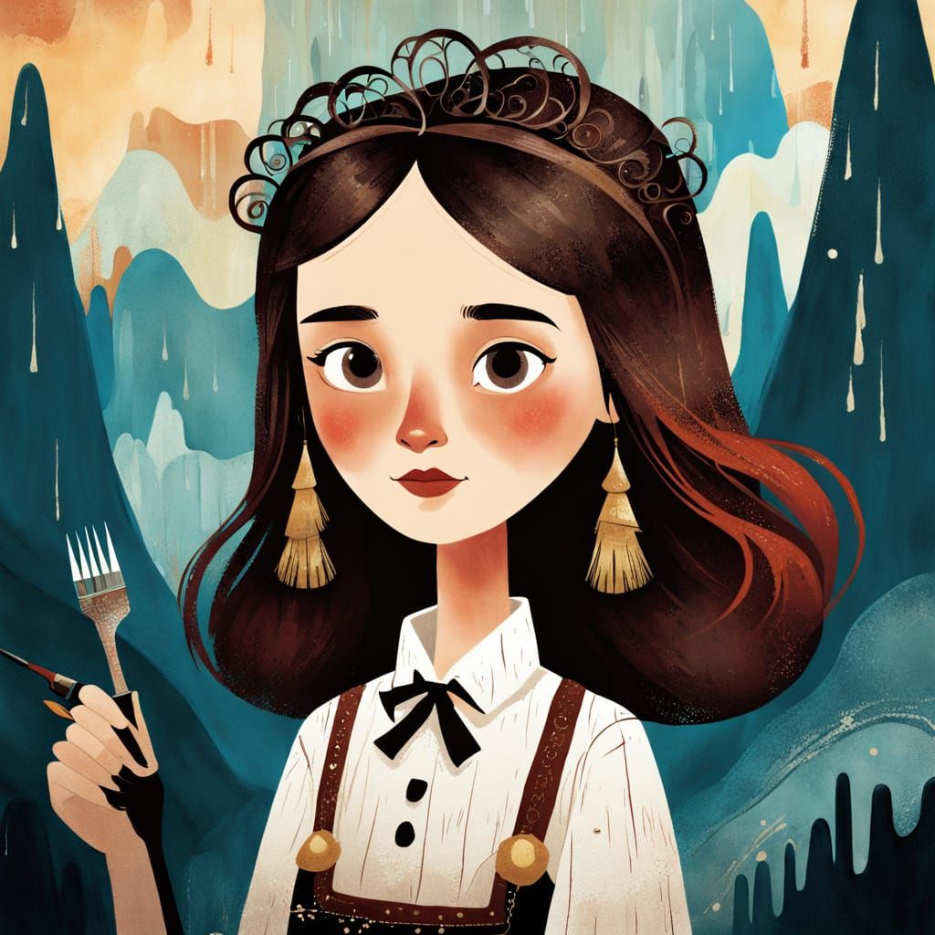 Princess Waitress in a Distorted Wild West Storybook