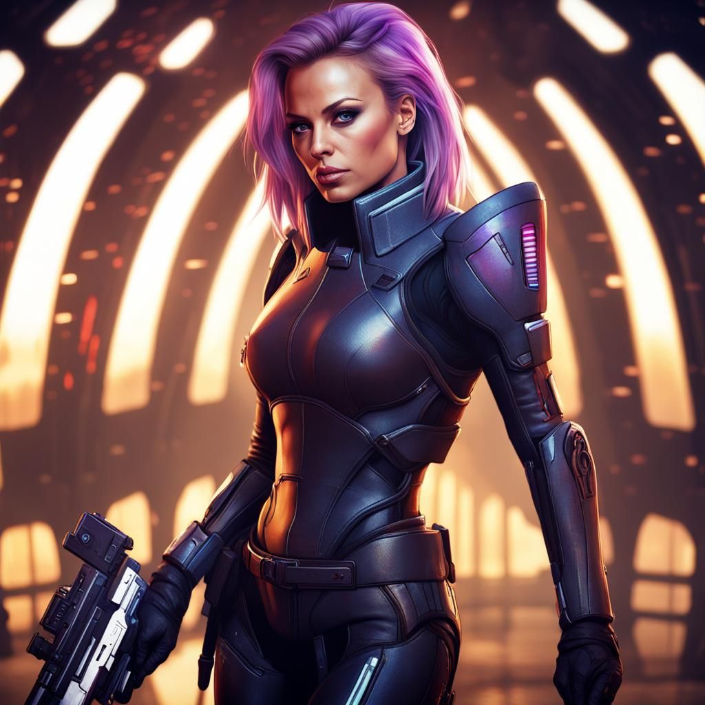 Commander Shepard as Dark Fantasy Concept Art