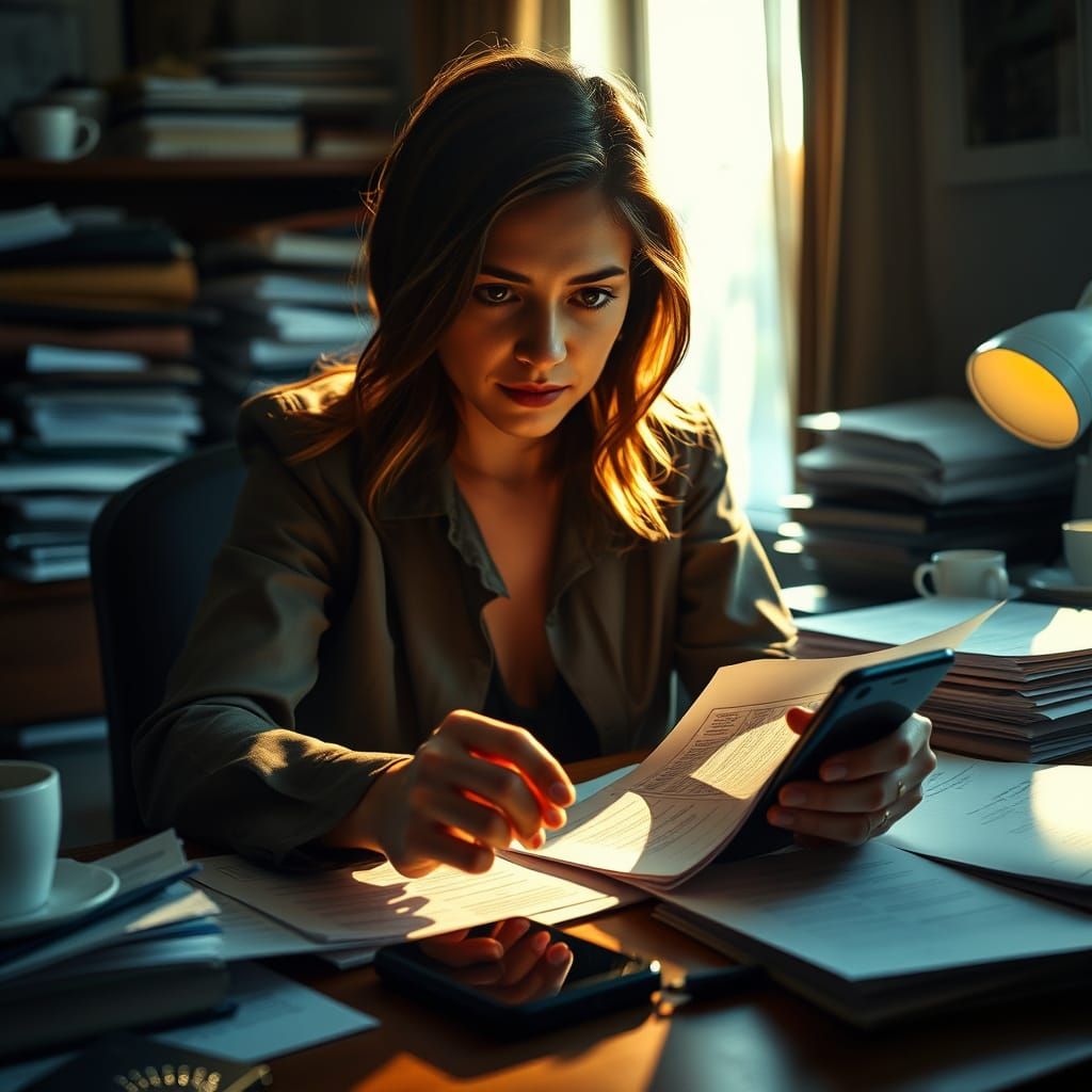 Determined Investigative Journalist in a Dark Conspiracy