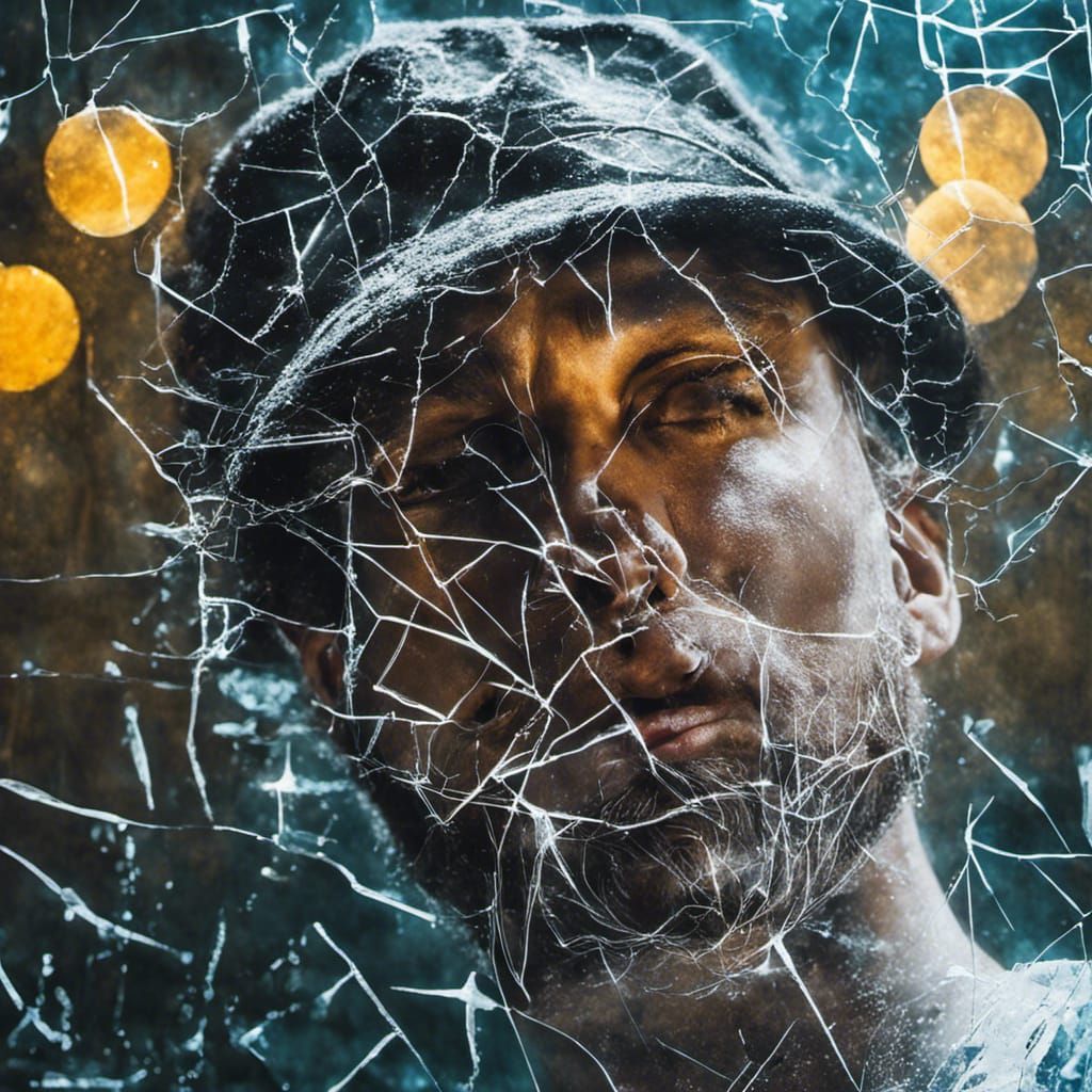 Shattered Glass Portrait in Hypervisionary Style