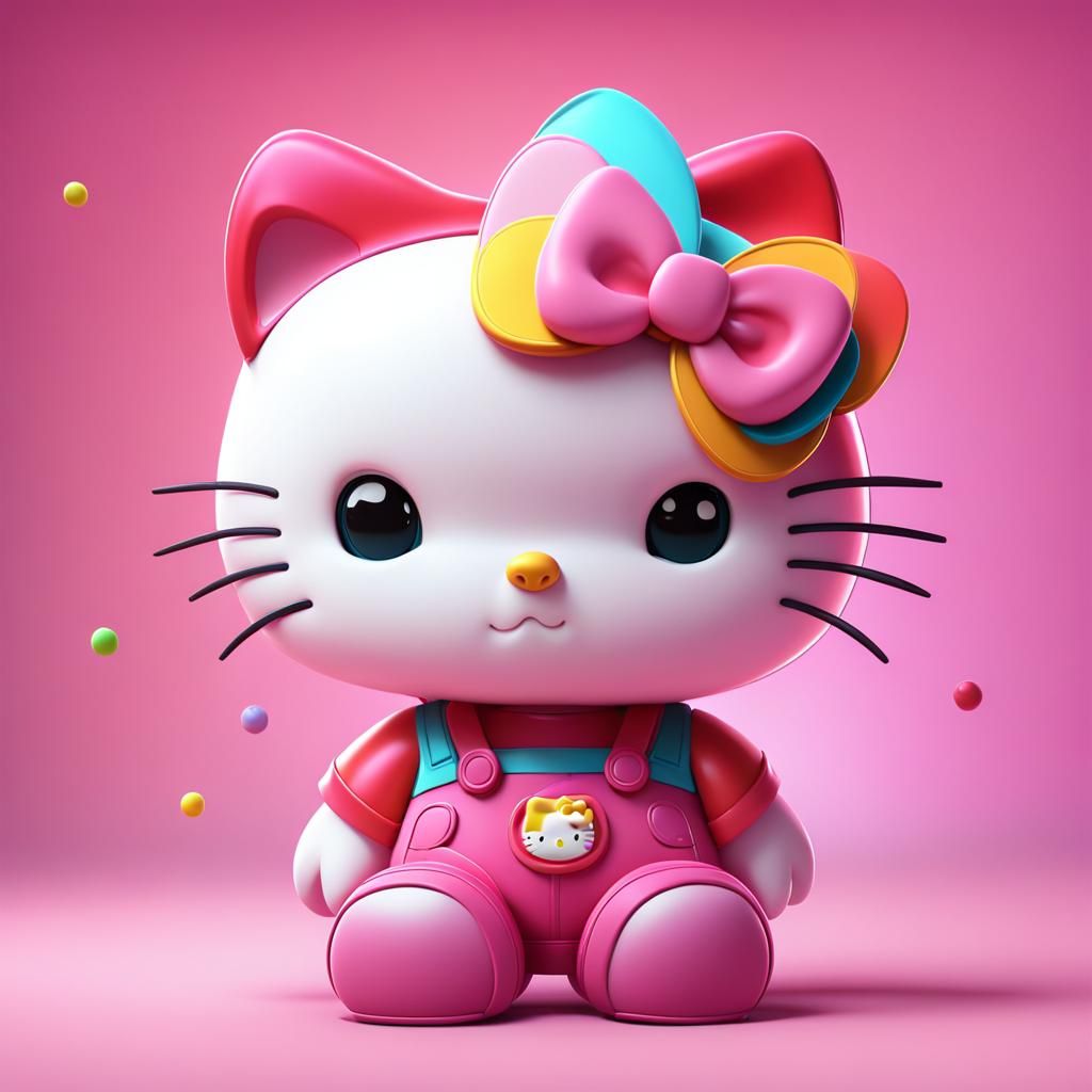 Hello Kitty as 3D Digital Art