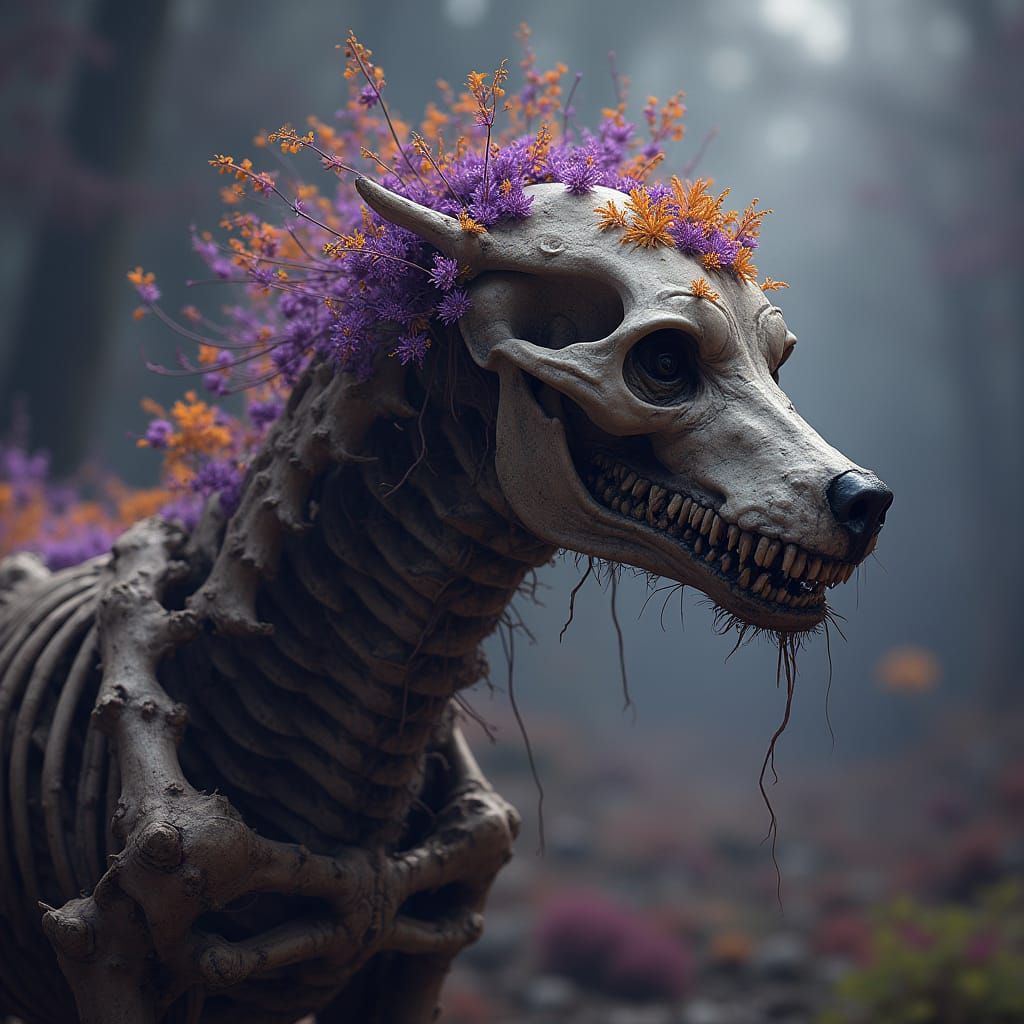 Bone Dog Dark Fantasy Concept Art