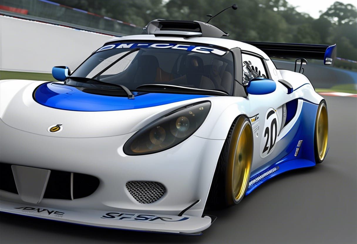 Lotus Elise GT1 in WR Blue Mica: 3D Render