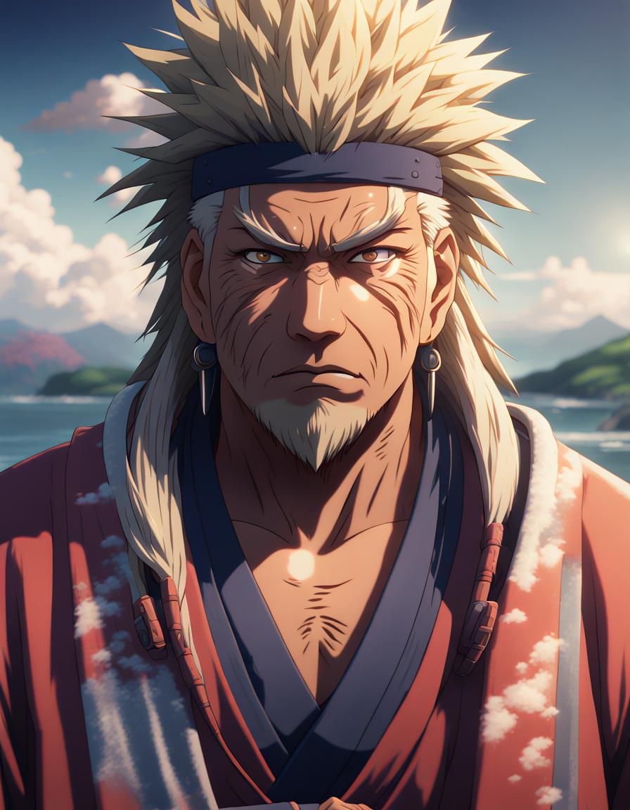 Jiraiya in Makoto Shinkai Anime Style