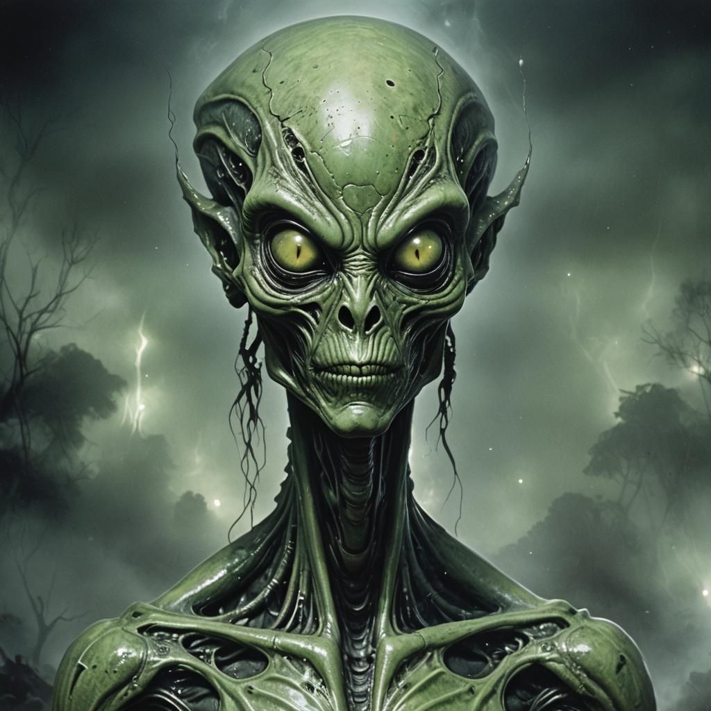Eerie Alien Figure
