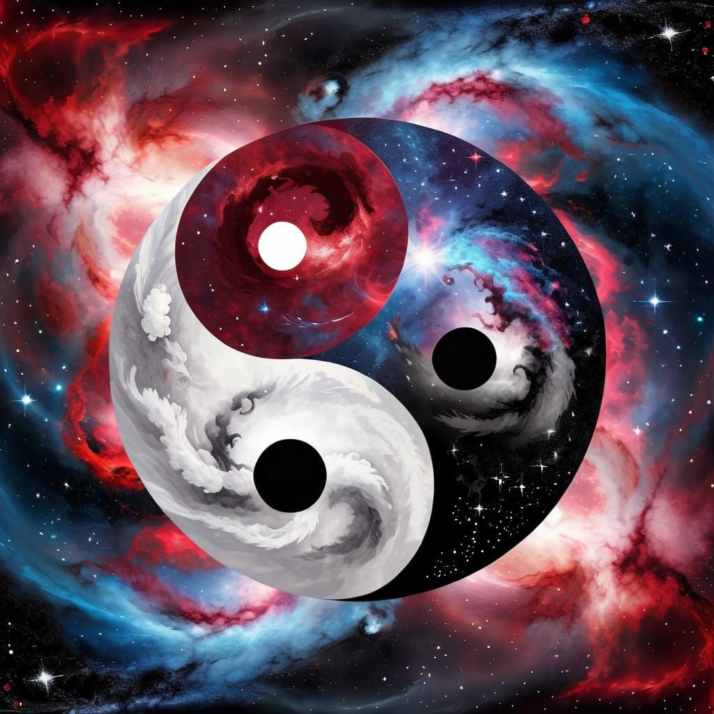 Celestial Balance in Vibrant Cosmic Harmony