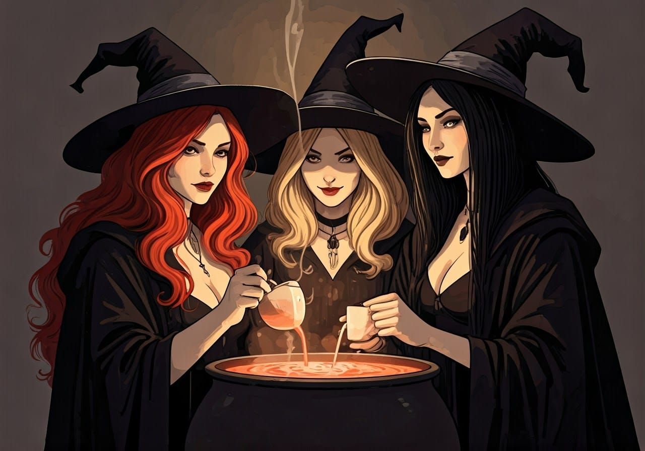 Witches Brew Magical Coffee: Graphic Novel Illustration