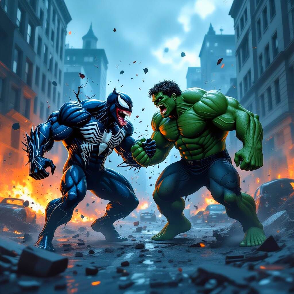 Venom Battles Hulk in Epic Confrontation
