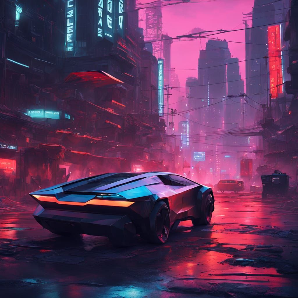 Dystopian Cybertruck: Menacing Futuristic Marvel