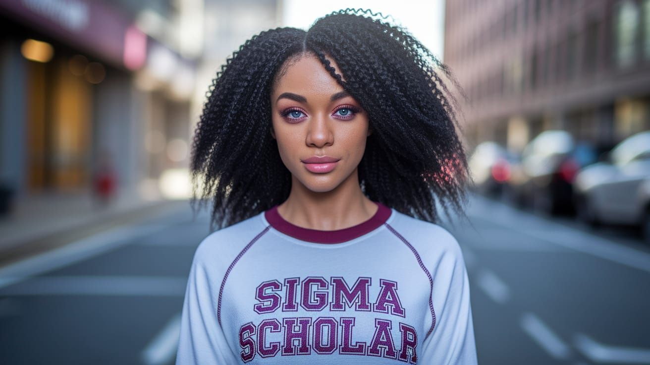 Stunning Black Woman with Crystal Eyes in Anime Style