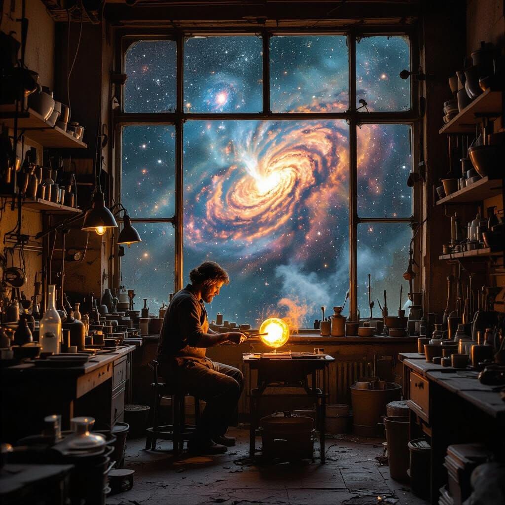 Glassblower's Celestial Vision: Art Nouveau Photography