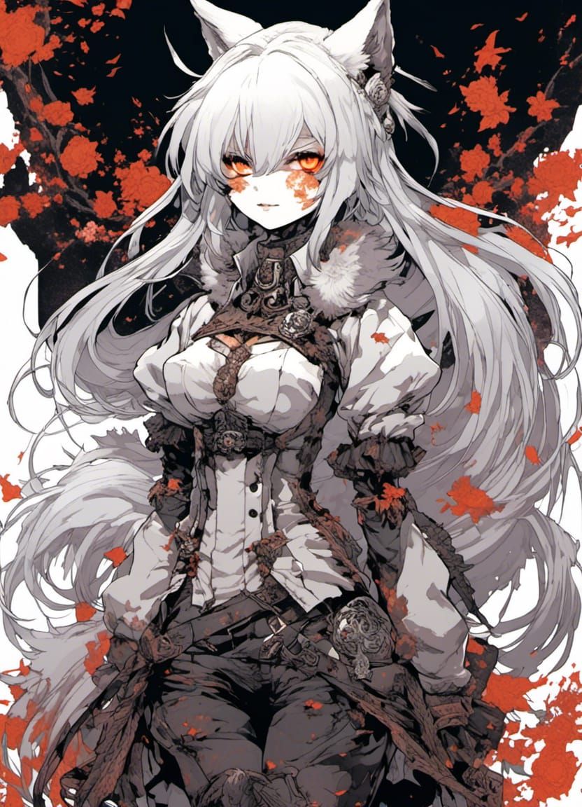 Undead Kitsune Girl Chibi Anime by Yoji Shinkawa