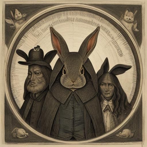 Good, Bad and Ugly Rabbits in Dark Surrealism