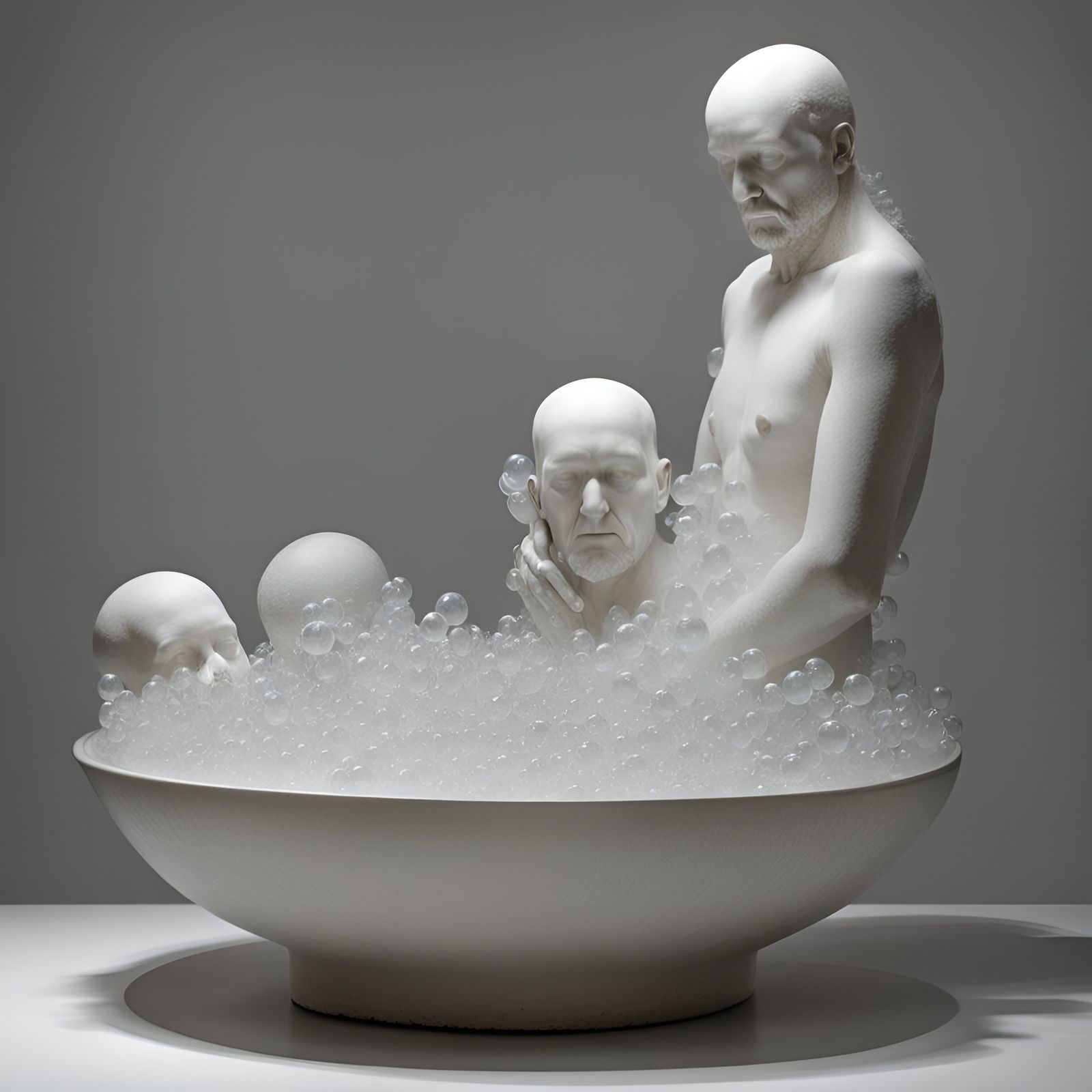 Surreal Vessels with Ice Bubbles, Sculptural Art