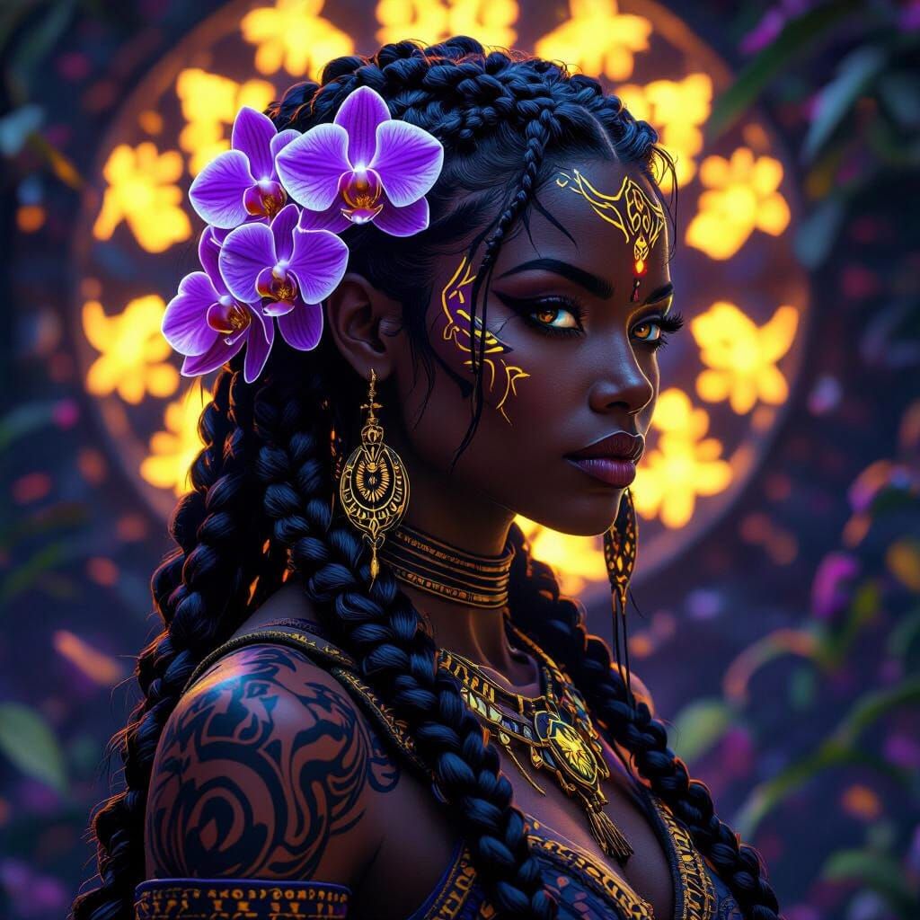 Majestic Chief Taliwa in Dark Fantasy Style