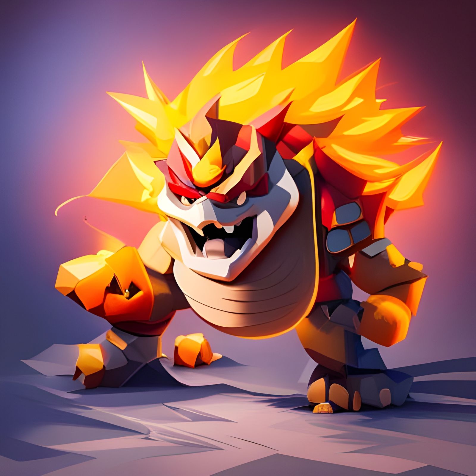 Hyperrealistic Paper Bowser Sculpture