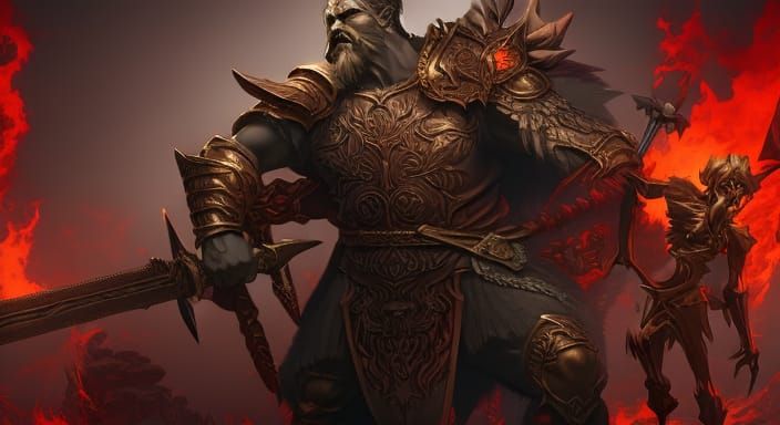 Viking Warrior slaying the Undead