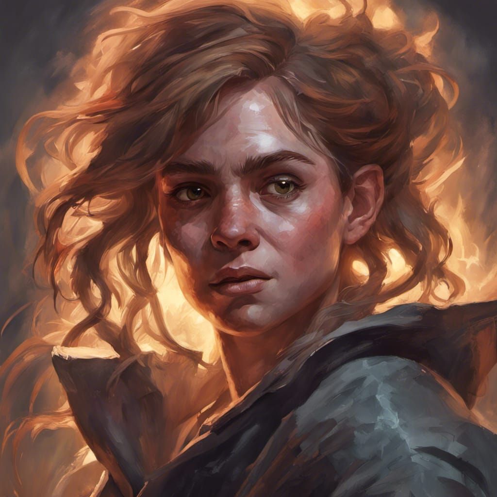 Hermione Granger Casting Spell: Hyperdetailed Artstation Por...
