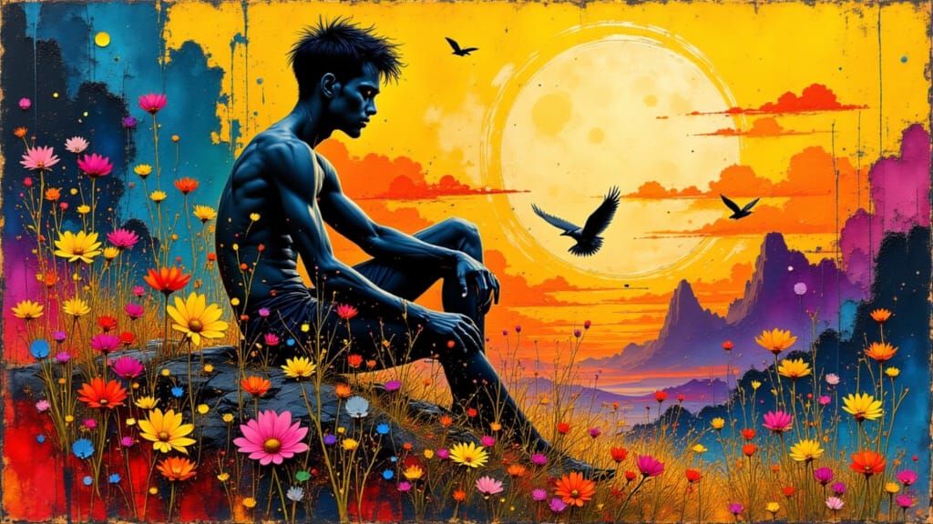 Gay Pride Abstract Masterpiece with Inclusive Messaging